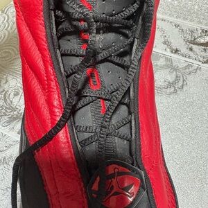 Red and Black Athletic Shoes